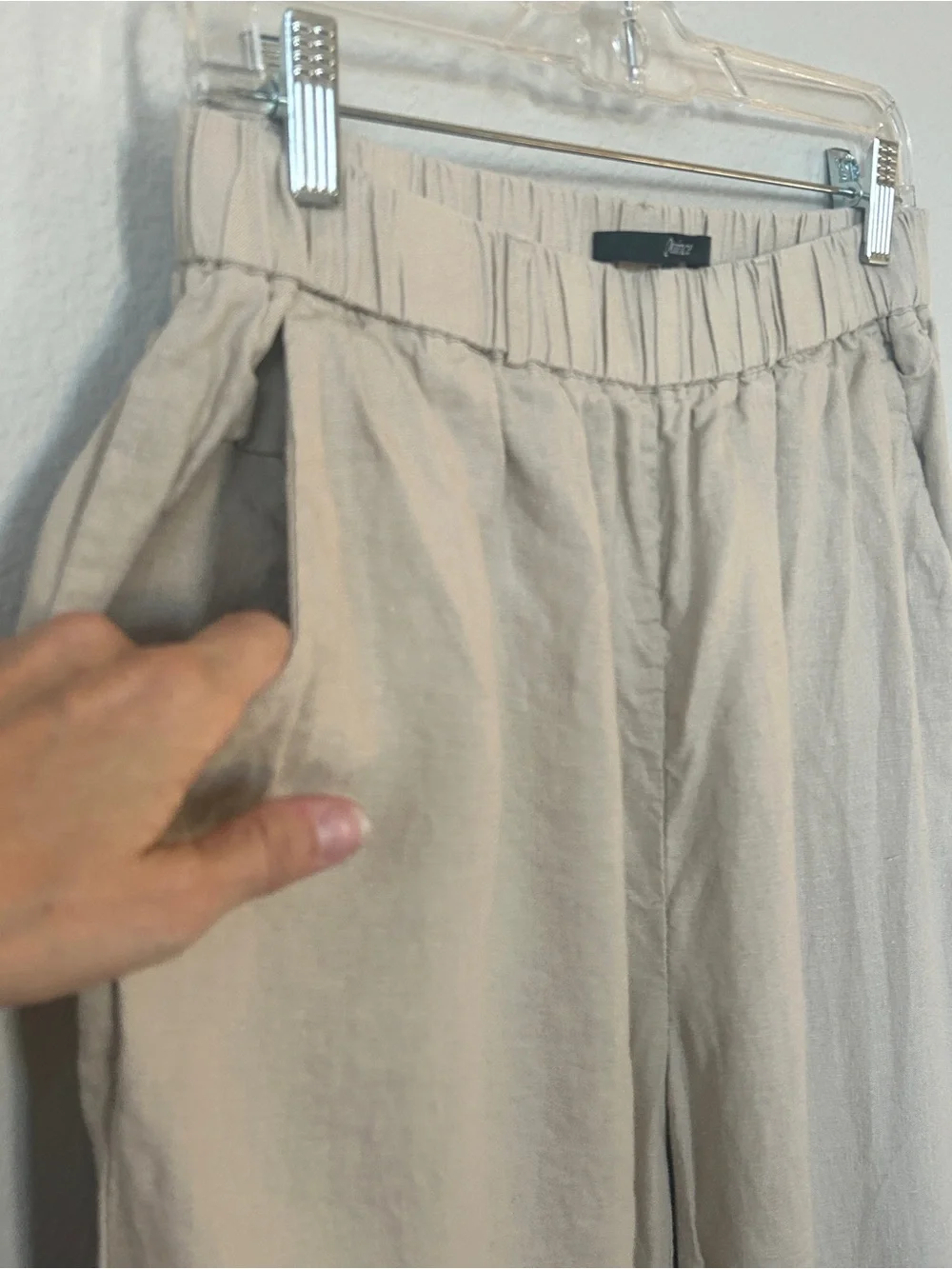 Quince 100% Linen Pull-On Pants, Flax, Size M